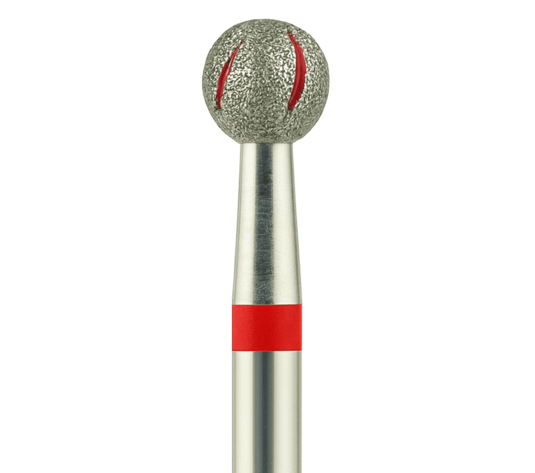 fresa bola carburo roja 3.1mm NailsUp limpieza cutícula cooling precisión