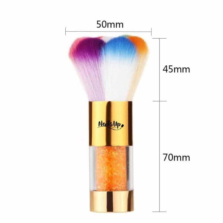 brocha uñas NailsUp multicolor limpieza polvo manicura nail art suave profesional