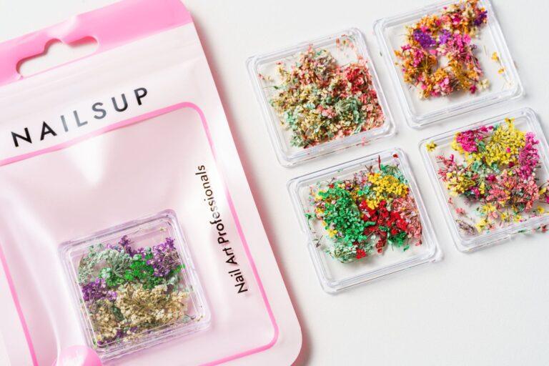 flores secas para uñas set decoración nail art NailsUp flores naturales encapsuladas