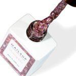 Gel UV Fantasy Gel NailsUp rosa con glitter holográfico multicolor para manicuras profesionales