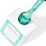 Gel UV Fantasy Gel NailsUp color verde agua glitter con efecto brillante para manicura y pedicura profesional.