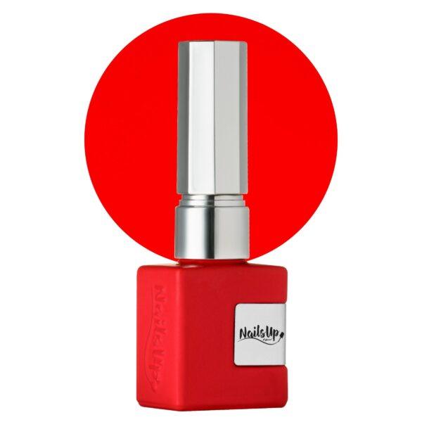 Esmalte semipermanente NailsUp rosa neón intenso con acabado vibrante y cobertura uniforme.