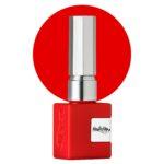 Esmalte semipermanente NailsUp rojo neón vibrante con acabado uniforme y alta pigmentación.