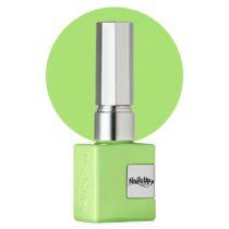 Esmalte semipermanente NailsUp verde pistacho pastel con acabado uniforme y efecto fresco.