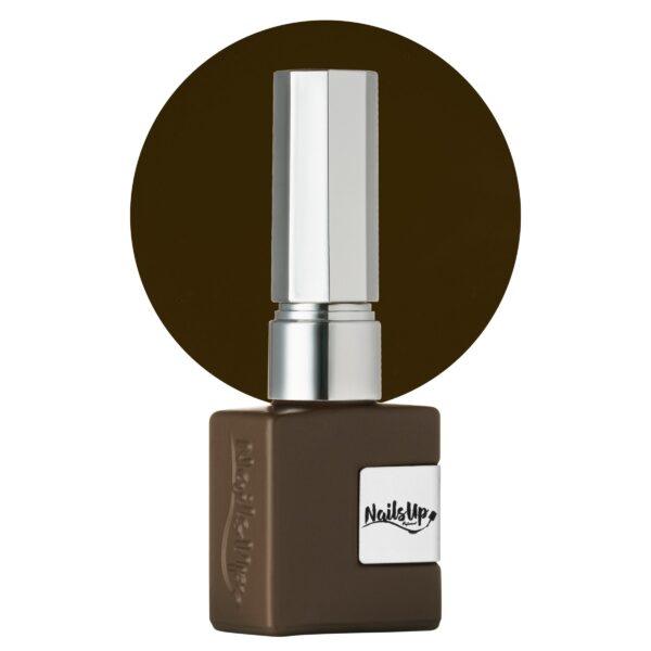 Esmalte semipermanente NailsUp marrón chocolate con acabado elegante y cobertura intensa.