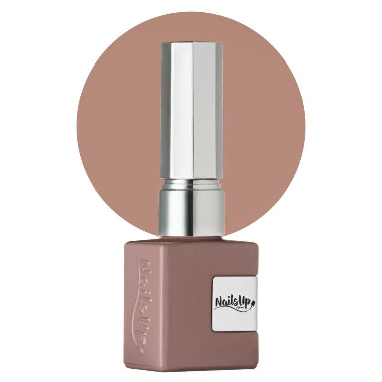 Esmalte semipermanente NailsUp nude rosa empolvado con acabado elegante y cobertura uniforme.