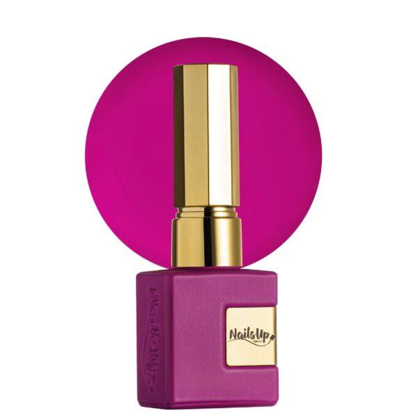 Esmalte semipermanente NailsUp fucsia ciruela intenso con acabado elegante y cobertura uniforme.