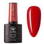 Esmalte de uñas semipermanente Zolla Sin Hema  Gold Lovely Red 027 - 7,3 ml