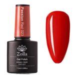 Esmalte de uñas semipermanente Zolla Sin Hema  Passion Red 023 - 7,3 ml