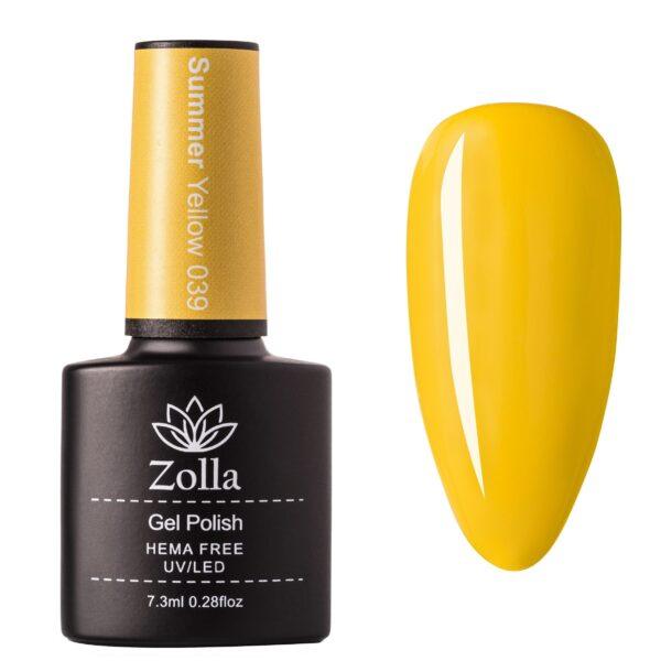 Esmalte de uñas semipermanente Zolla Sin Hema  Summer Yellow 039 - 7,3 ml
