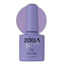 Esmalte semipermanente Zolla Velvet 11 color lila pastel HEMA Free para manicura y pedicura profesional.