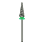 Fresa cónica de carburo NailsUp de 6,0 mm, color verde