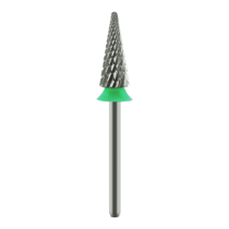 fresa carburo verde 6mm NailsUp cono eliminación gel acrílico alta abrasividad