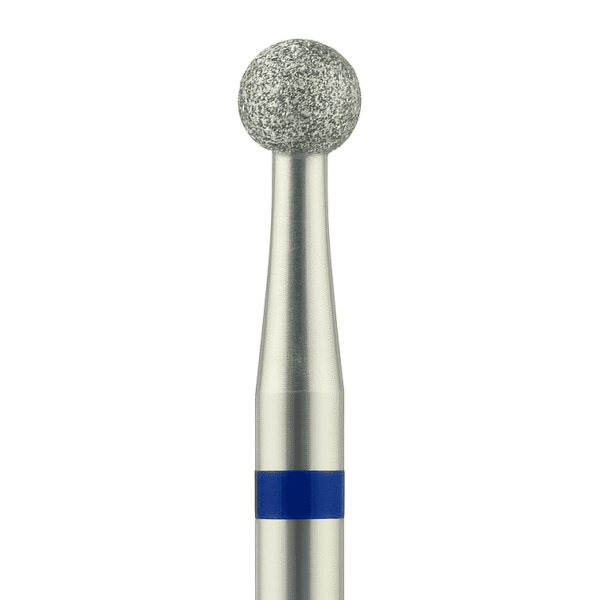 Fresa de carburo NailsUp con bola azul de 2,3 mm