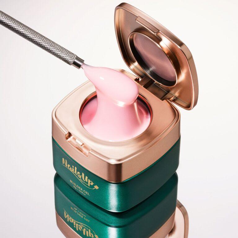 Gel constructor NailsUp Supreme Self-Leveling 010 Rose Bloom para construcción y extensión de uñas con acabado profesional en tono rosa floral.