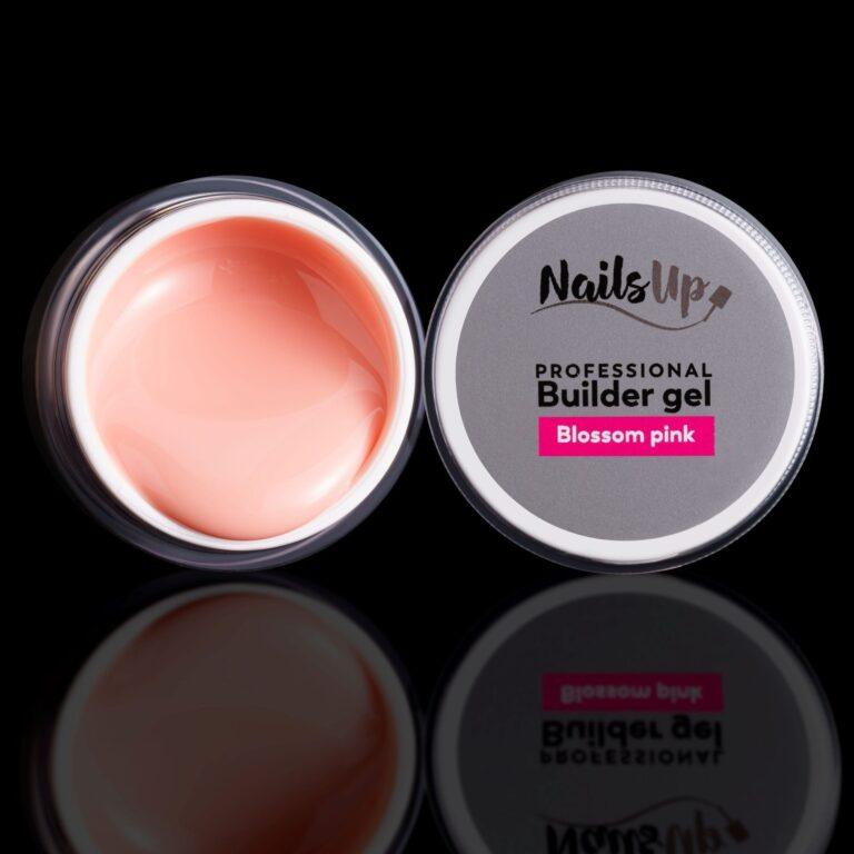 gel UV NailsUp Blossom Pink 15g autonivelante rosa construcción uñas natural