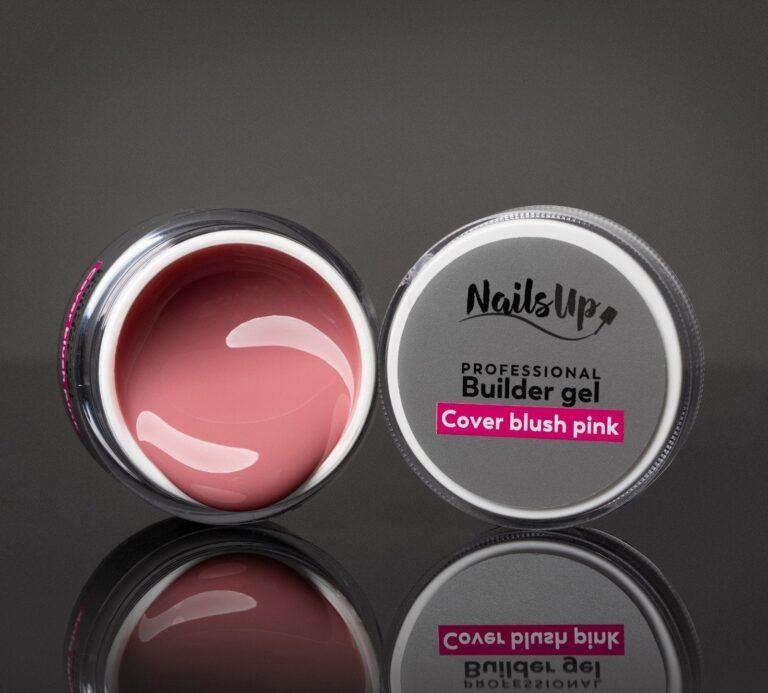 gel constructor NailsUp Blossom Pink Glitter 15g rosa con brillo autonivelante uñas