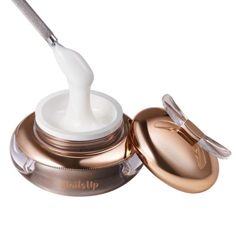 gel UV blanco milk B01 15g NailsUp construcción uñas acabado suave natural