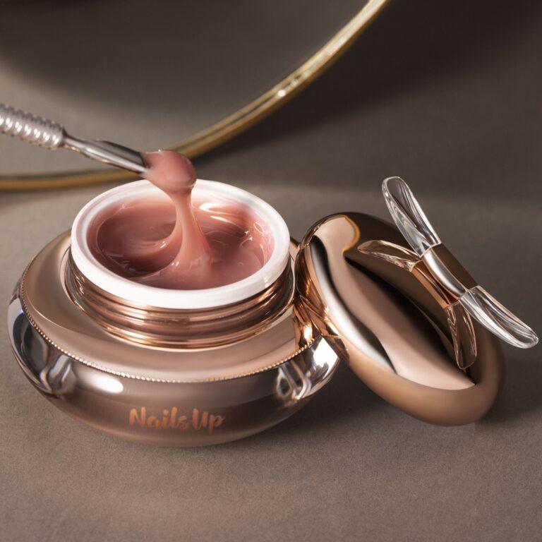 Gel constructor NailsUp Jelly 50g tono Nude Rosado para uñas naturales y sofisticadas.