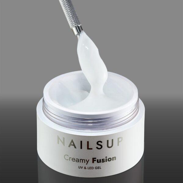 Gel UV/LED Fusión Cremoso de NailsUp, Sin HEMA  15g - 02 Blanco Lechoso