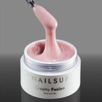 gel UV rosa claro NailsUp Creamy Fusion autonivelante construcción uñas elegante