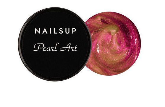 gel Pearl Art rosa NailsUp efecto shimmer perlado decoración uñas