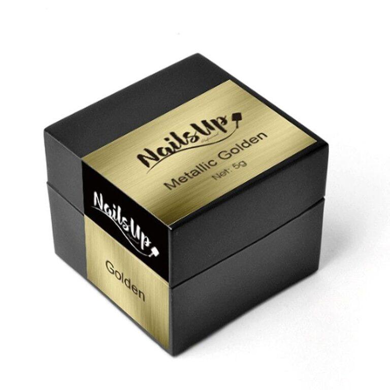 gel uñas oro metalico NailsUp 5g efecto chrome brillo intenso nail art