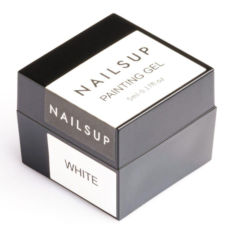 gel uñas blanco metalico NailsUp 5g efecto chrome brillo intenso nail art
