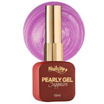 Gel Pearly Sapphire NailsUp color lila perlado con efecto shimmer para manicura y pedicura profesional.