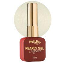 Gel Pearly Sapphire NailsUp blanco perlado con efecto shimmer para manicura y pedicura profesional.