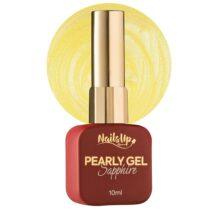 Gel Pearly Sapphire NailsUp amarillo perlado con efecto shimmer para manicura y pedicura profesional.