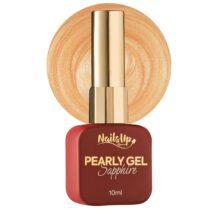 Gel Pearly Sapphire NailsUp color champagne perlado con brillo shimmer para manicura y pedicura profesional.
