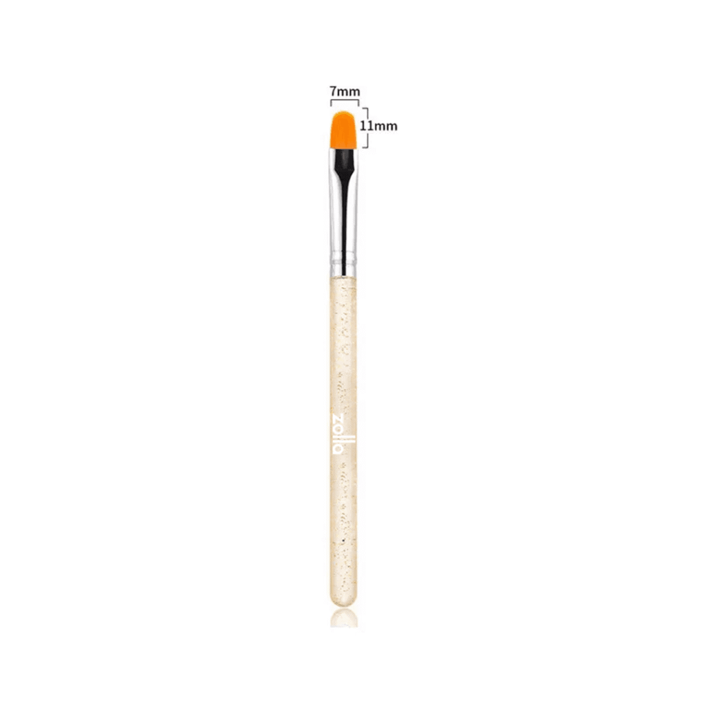pincel gel Zolla oval 12 lengua de gato dorado aplicación gel constructor uñas