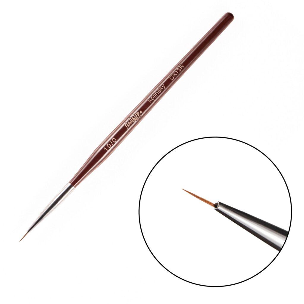 pincel Kolinsky uñas NailsUp 10/0 líneas ultra finas nail art precisión profesional