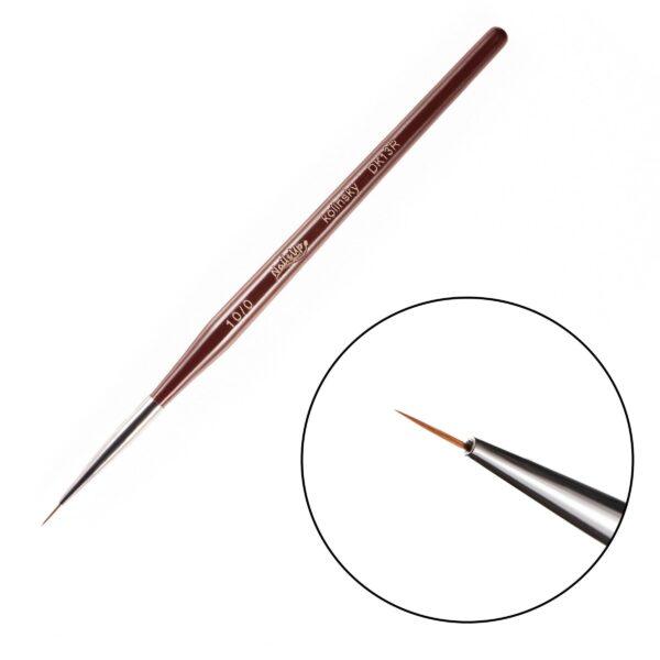 pincel Kolinsky uñas NailsUp 10/0 líneas ultra finas nail art precisión profesional