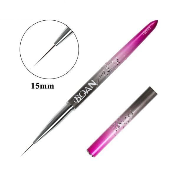 pincel uñas NailsUp 15 mm rosa metalico liner nail art líneas finas precisión