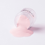 pigmento nude rosado claro uñas polvo fino nail art acabado suave