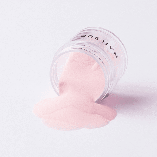 pigmento nude rosado claro uñas polvo fino nail art acabado suave