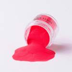 pigmento coral neon uñas polvo fino nail art color brillante