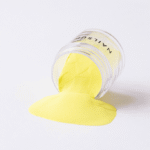 pigmento amarillo suave uñas polvo fino nail art acabado brillante uniforme