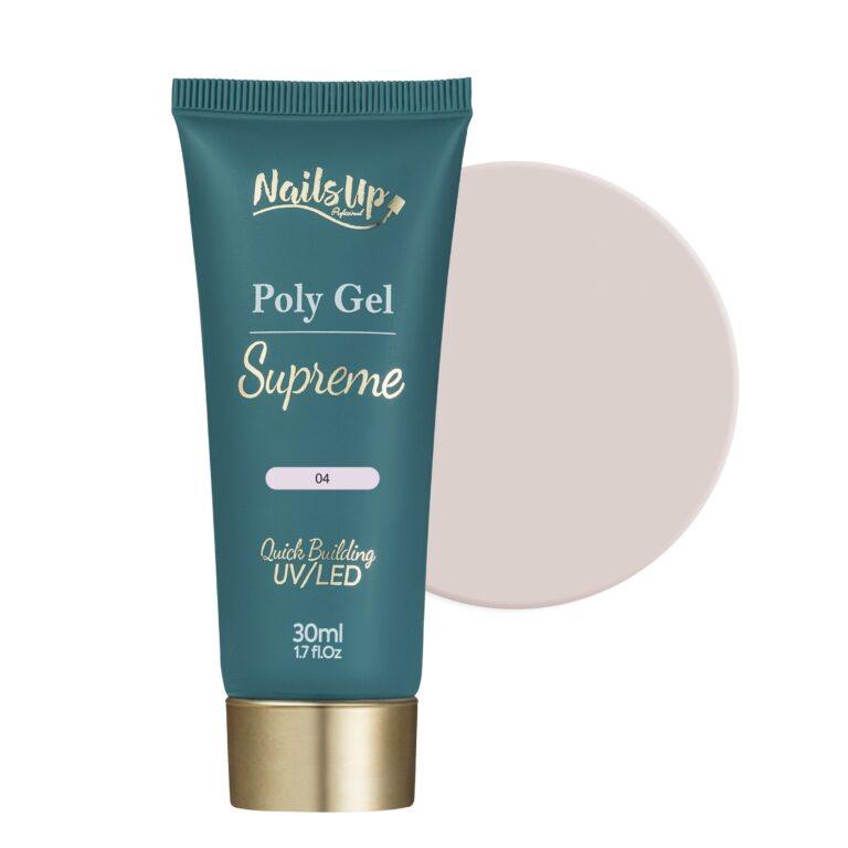 polygel NailsUp Supreme 04 nude frío gel construcción uñas acabado natural