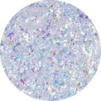 polygel NailsUp champagne 01 glitter iridiscente efecto cristal hielo uñas