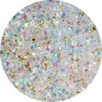 polygel champagne 05 glitter transparente multicolor NailsUp efecto cristal uñas