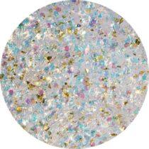 polygel champagne 05 glitter transparente multicolor NailsUp efecto cristal uñas