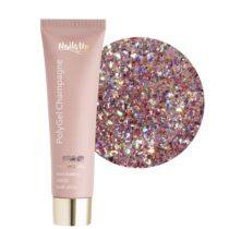 PolyGel NailsUp Champagne 08 glitter multicolor iridiscente 60 ml gel constructor efecto cristal