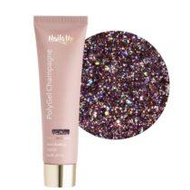 polygel NailsUp champagne 25 glitter multicolor intenso brillo alto uñas efecto diamante