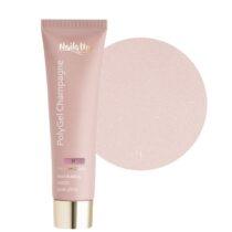 polygel NailsUp champagne 37 nude rosado brillo fino uñas gel constructor natural
