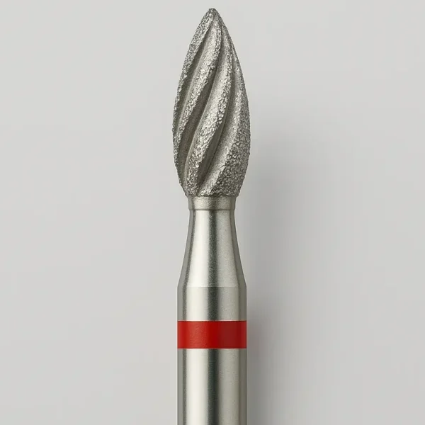 Punta de Fresa NailsUp Llama Roja 2.1 mm