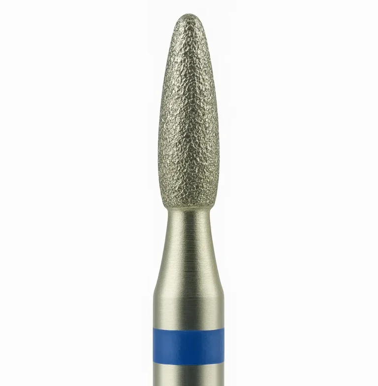 fresa diamante lagrima azul 2.1mm NailsUp manicura limpieza cutícula precisión