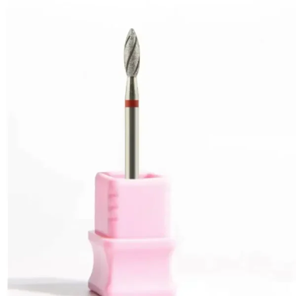 Punta de fresa NailsUp, Llama para cutículas Roja 2,3 mm Cooling Bit